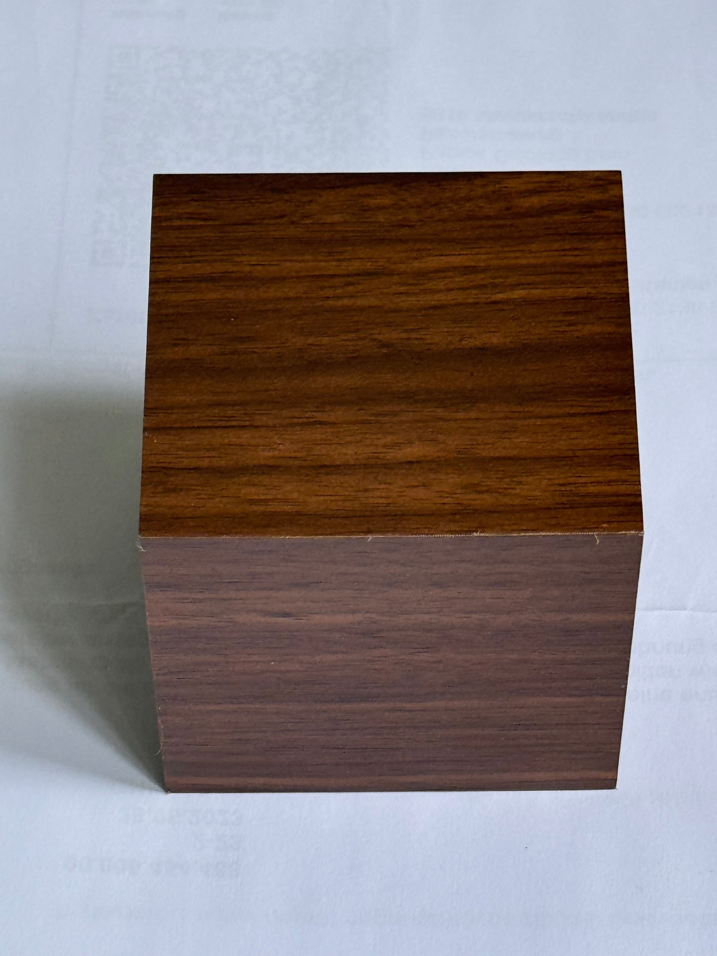 Wooden Cube Alarm Clock with Digital LED and Temparature Display - With Free Monesave App