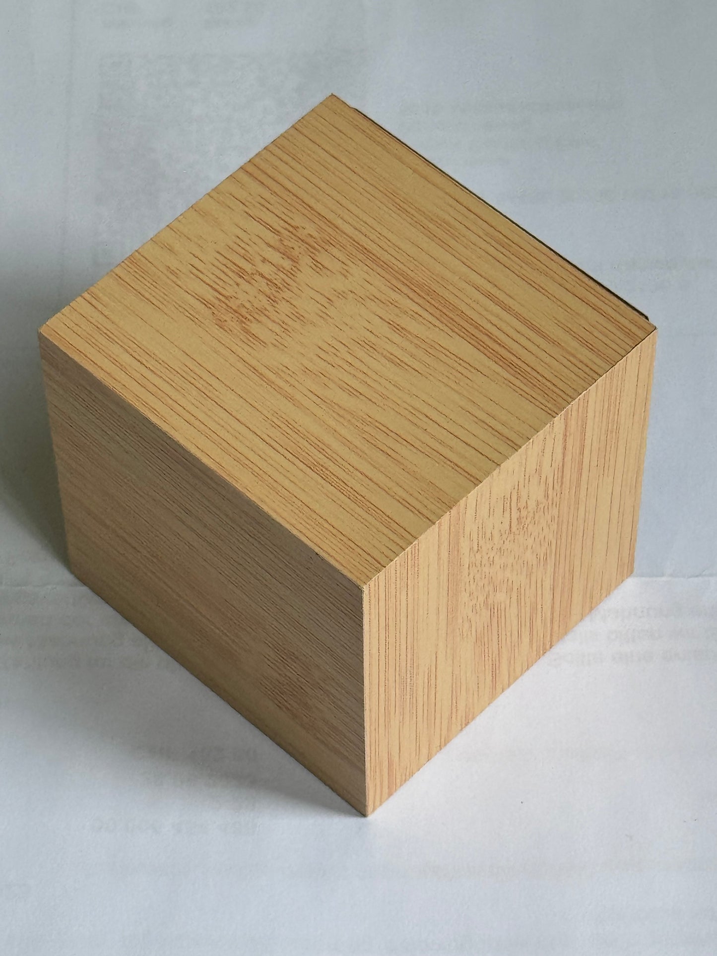 Wooden Cube Alarm Clock with Digital LED and Temparature Display - With Free Monesave App