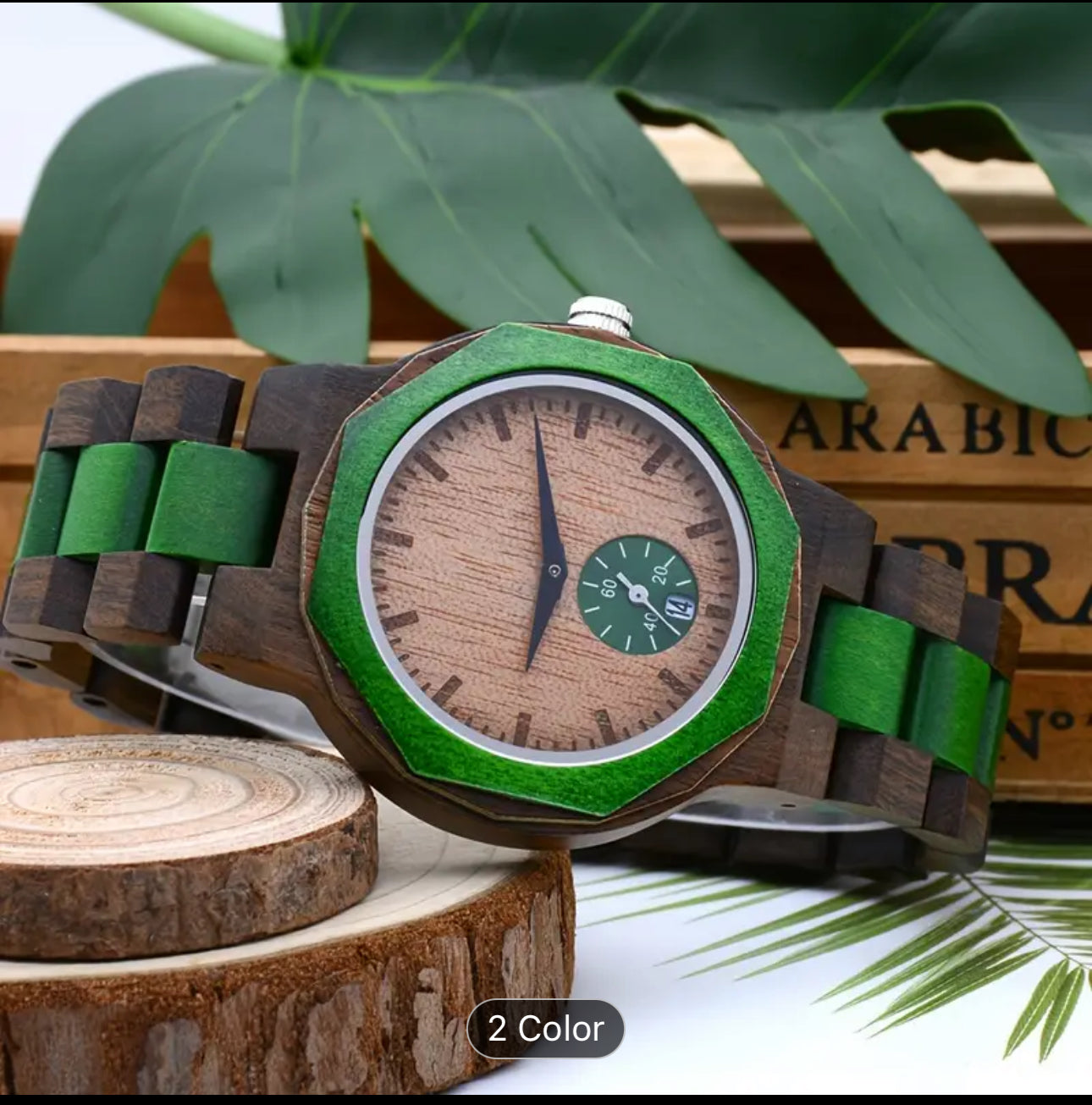 Wooden Watch for Men & Women - Handmade & Ecofriendly (Two tone)