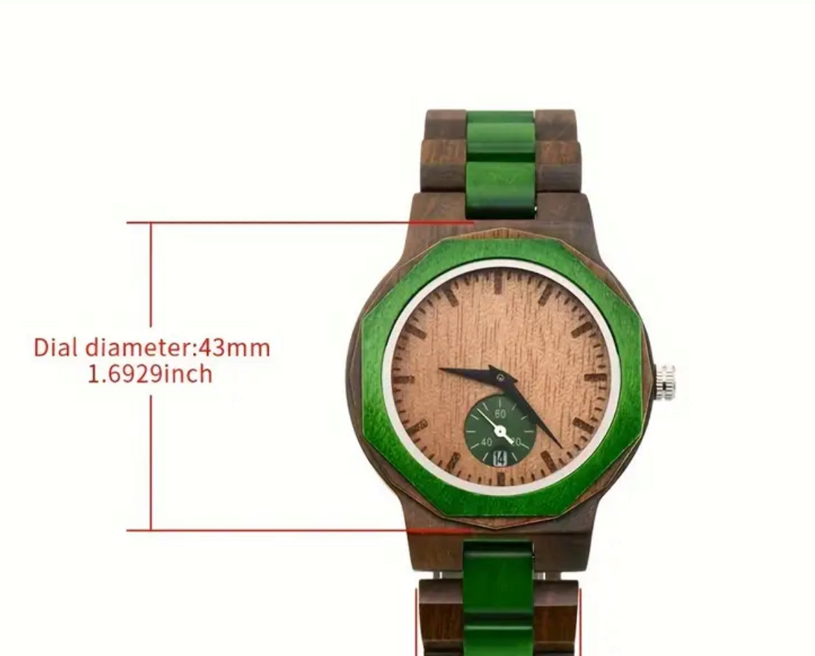 Wooden Watch for Men & Women - Handmade & Ecofriendly (Two tone)